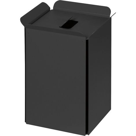 Lineabeta - Pattumiera con coperchio Bandoni in alluminio nero