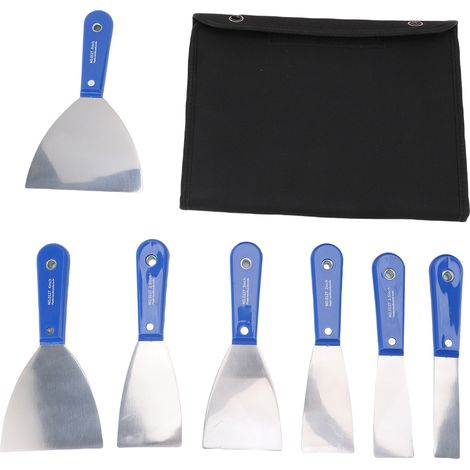 Set de 7 spatules carbone – avec sac, pour enduit et papier peint (1/5)