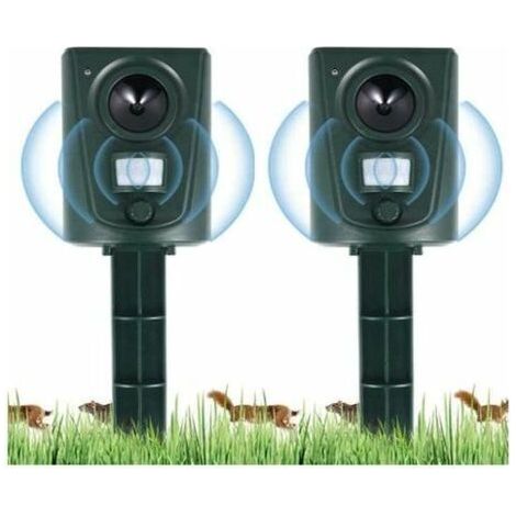 Répulsif à ultrasons pour chats et chiens – Détecteur de mouvement jusqu'à 30m – Étanche et résistant aux intempéries – Pour jardins et fermes (1/5)
