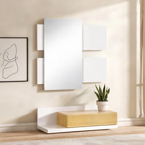 Console color Legno en legno truciolare Specchio 75 x 4 x 70 cm (1/5)