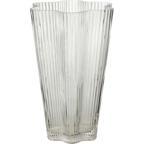 Vase Design en Verre "Clara" 26cm Transparent