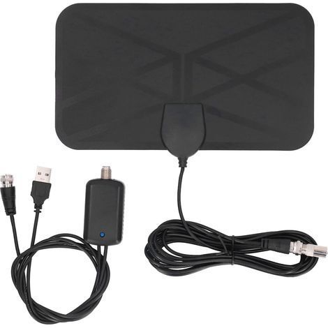 Antenne de télévision numérique intérieure terrestre HD 4K 1080P 25DBI Gain support adhésif KJ036