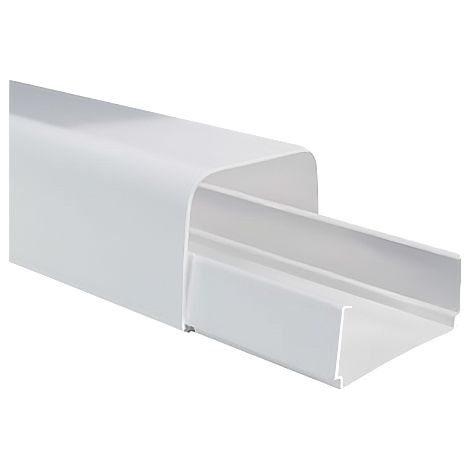 First Plast – Goulotte 65 x 50 mm – Clipsage à la base – 2m – Pour liaison frigorifique – Système de goulotte pour climatisation
