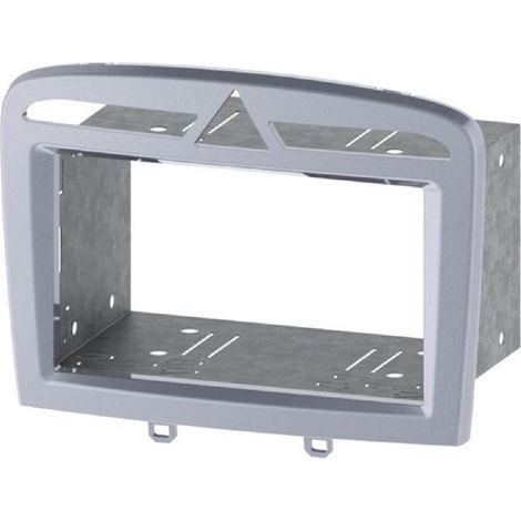 Kit Facade Autoradio KA437C compatible avec Peugeot 308 308CC 408 RCZ - Argent