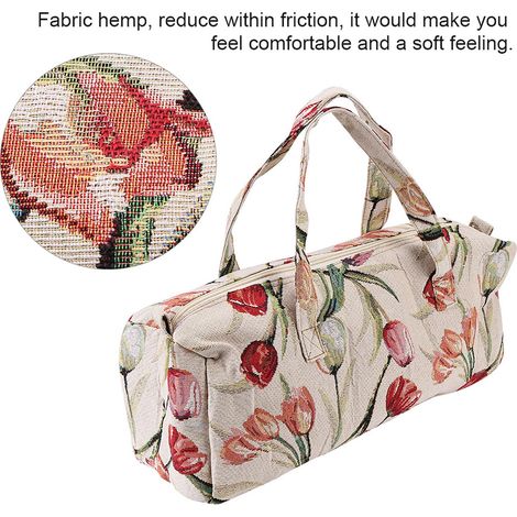 Tessuto per la casa Artigianato Ferri da maglia Conservazione Maglione Borsa organizer intrecciata Rosa (1/5)