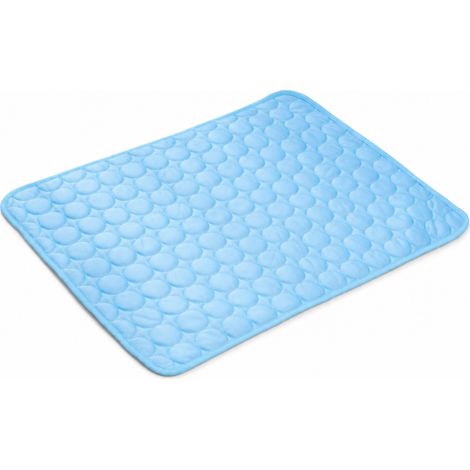 Tapis Rafraîchissant Bleu en Soie Glacée pour Chiens et Chats (1/5)