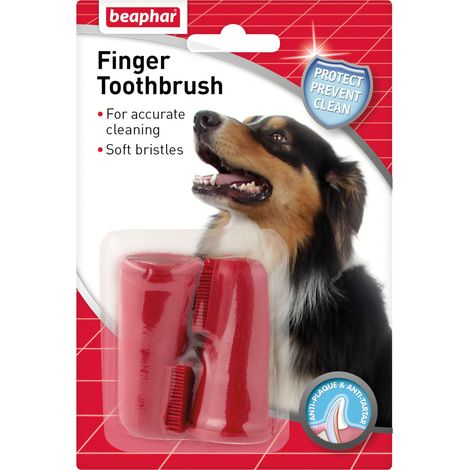 Beaphar - Dog-A-Dent Fingerzahnbürste für Hunde - 2 Stück (1/5)