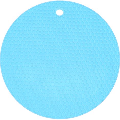 Tapis de four à micro-ondes en silicone épais, bleu, forme ronde, qualité alimentaire (1/5)