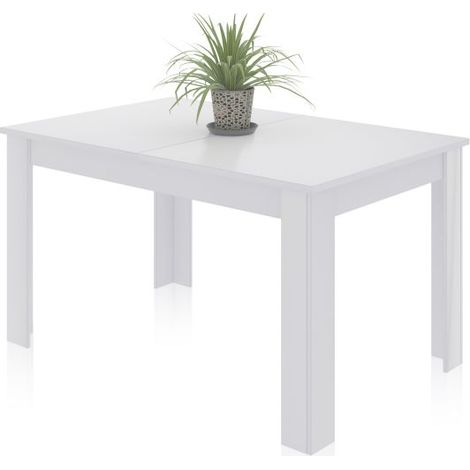 Mesa de comedor extensible Danna 140 Blanco Brillo 90cm (ancho) x 78cm (alto) (1/5)