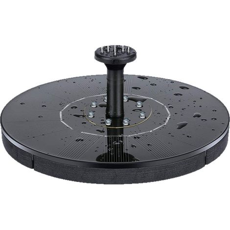 Fontaine solaire, fontaine flottante pour bassin extérieur, fontaine avec accumulation d'énergie et lumière, fontaine de bain pour oiseaux, décoration de jardin (18 cm) (1/5)