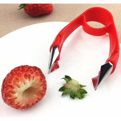 Cordeur À Fraises - En Acier Inoxydable - Pour Fraises Tomates Cerises Ananas - Outil De Décorticage De Fruits - 1 Pièce (1/5)
