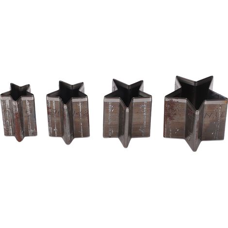 Ensemble de 4 moules de découpe pentagramme en acier allié pour le poinçonnage du cuir, avec boîte de rangement pour les travaux manuels (1/5)