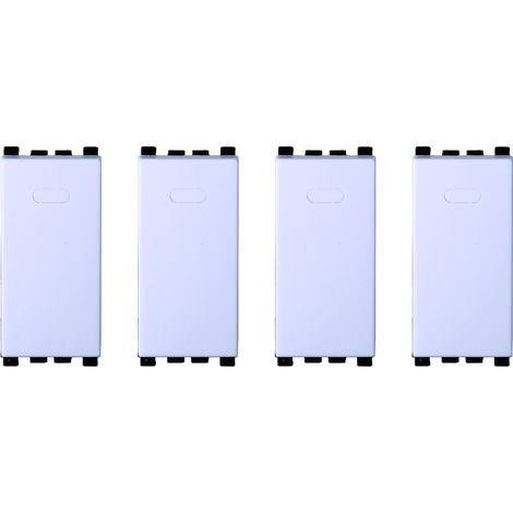 gloca Pulsanti 1P Compatibili Arké (Bianco, 4 Pezzi) (1/4)