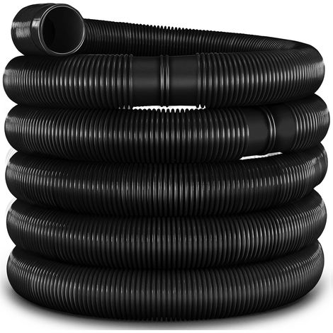 Poolschlauch 6m / 32mm Flexibel mit Ärmeln für Teich Solarschlauch für Schwimmbäder und Teiche Saugschlauch Schlauch für Pumpe Schwarzer flexibler Gartenschlauch (1/5)