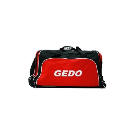 BOLSA DE DEPORTE GEDO MILAN TROLLEY 4 DEPARTAMENTOS RUEDAS COLOR NEGRO Y ROJO