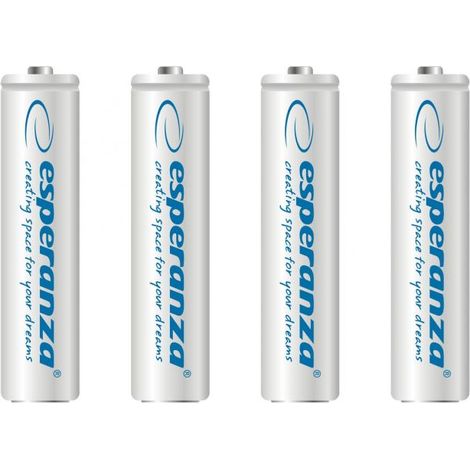 Esperanza rechargeable batteries ni mh aaa 1000mah 4pcs white (1/2)