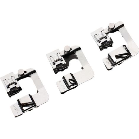 Accesorios para máquina de coser Prensatelas para dobladillos de 4/8" (13 mm), 6/8" (19 mm) y 8/8" (25 mm) (1/5)