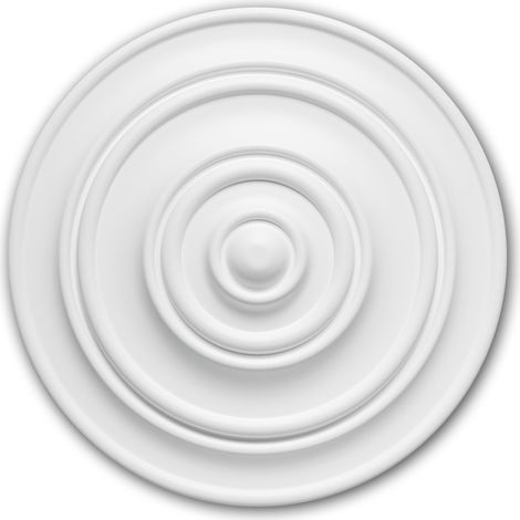 Rosone soffitto parete 156014 Profhome elemento decorativo elemento soffitto design classico senza tempo bianco Ø 34 cm