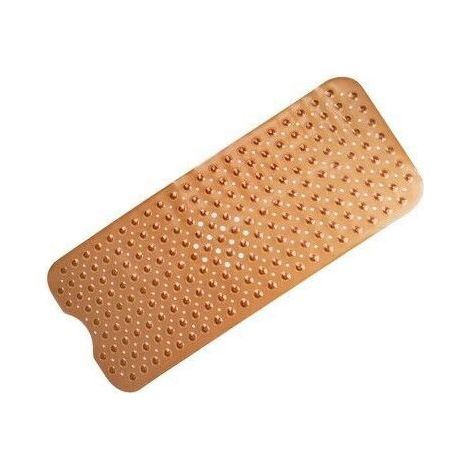 Non-slip bath mat, extra long non-slip shower mat, machine washable, 101 x 40 cm, transparent brown (1/5)