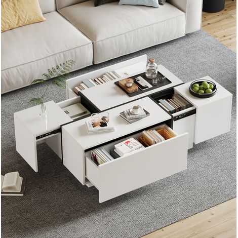 Couchtisch Wohnzimmertisch Aufbewahrung 100 60 40 OKMYHOME (1/5)