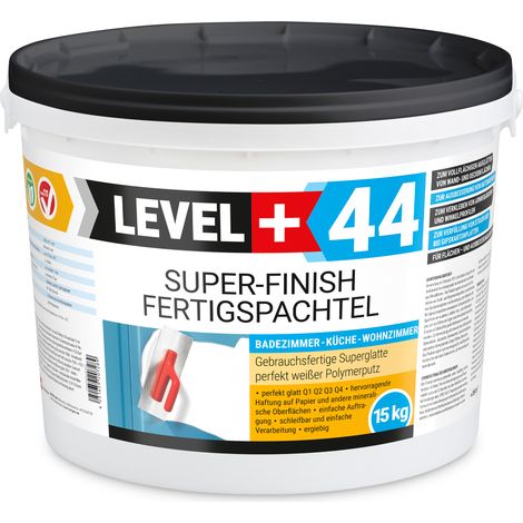 LEVEL+ Fertigspachtel Spachtelmasse Finish Masse Q4 L+44 - 15KG