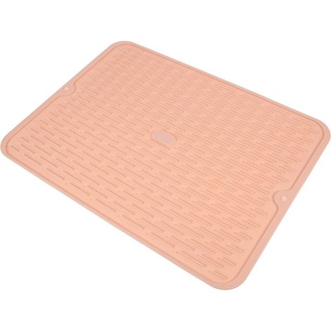 Tapis Égouttoir Cuisine sous-Main Isolant Thermique et Anti-Huile 40x30 Cm en Silicone Rose Maison Comptoir Cuisine (1/5)