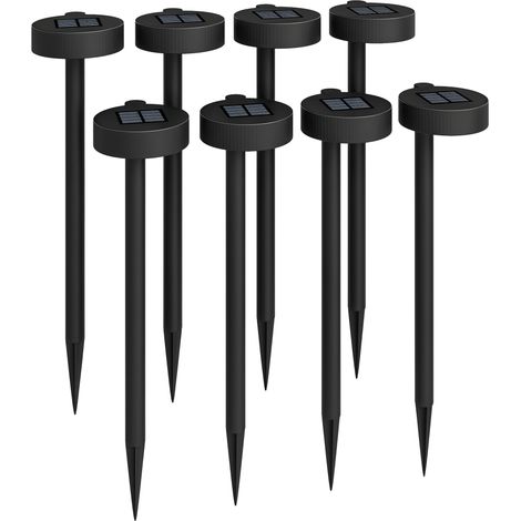 Outsunny Solar Lights Outdoor Garden Stake 8 Pack Pathway Lighting, Solar Stake Lights with Auto On/Off LED, IP44 Waterproof Plastic Outdoor Garden Lighting for Path, Patio and Landscape