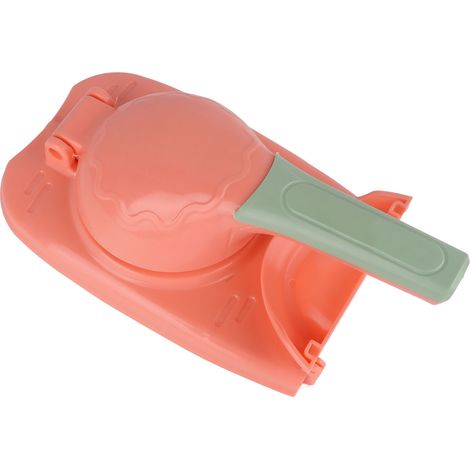 2-in-1-Teigtaschenformer, Teigtaschenpresse, sicheres Kunststoff-Teigtaschenwerkzeug, effiziente manuelle Teigtaschenform, rosafarbene Oberfläche (1/5)