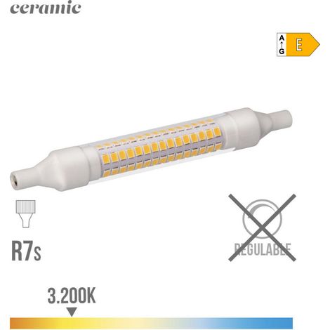 ampoule linéaire LED 118mm R7s 9W 1100lm 3200K lumière chaude 1,5x11,8cm EDM (1/3)