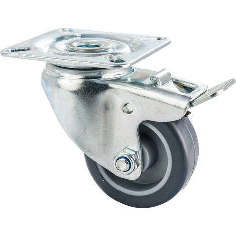 Roulette de manutention 1475 PAO - pivotante à frein - 40 kg - 50 x 19.5 mm - TENTE (1/2)
