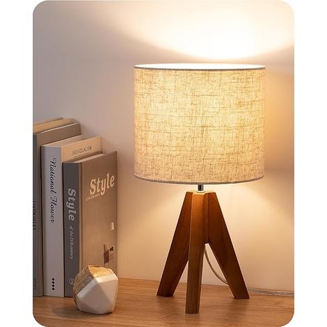 Lampe de bureau en bois massif, veilleuse, lampe de lecture, tissu, fournisseur direct, lampe de bureau artisanale en bois, gradable