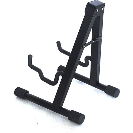 Support Guitare Pliant en Fer en A, Support d'Instrument Portable pour Guitares Acoustiques, Noir, Léger et Stable (1/5)