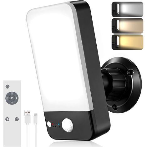 Applique Extérieure Détecteur Mouvement, 12000mAh Sans Fil, 1 Pièce (1/5)