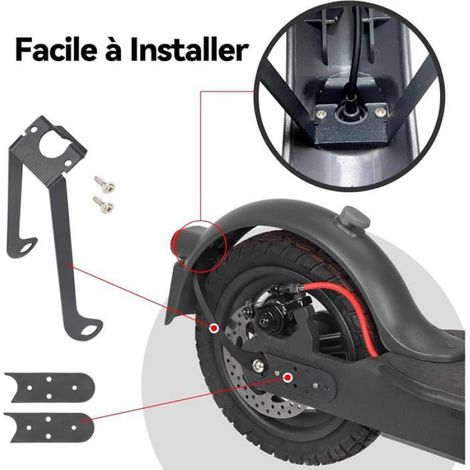 Garde-boue arrière – Nosheir – pour Xiaomi M365/Pro/1S/Pro2 – avec support métal et feu arrière – noir (1/5)
