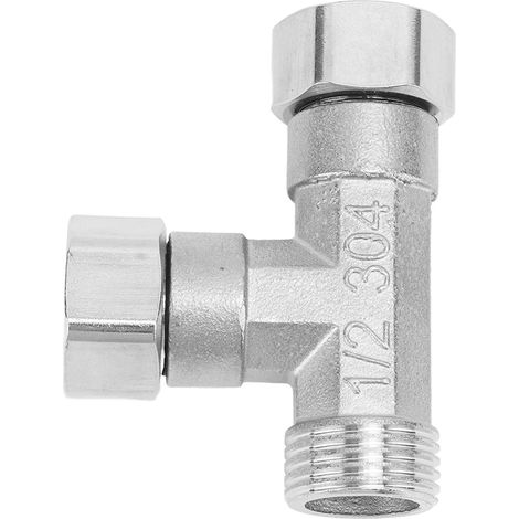 Raccord en T à 3 voies en acier inoxydable 304, adaptateur de tuyauterie G1/2 pour eau et air, 2 joints filetés femelles et 1 joint fileté mâle. (1/5)