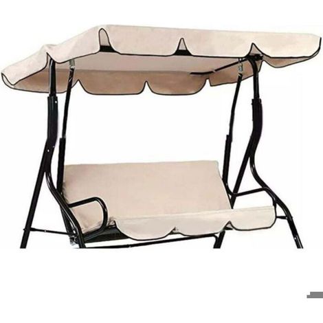 Enowelir Toit de Rechange pour Balancelle de Jardin Imperméable en 210D Toit de balançoire Canopée pour Balancelle Remplacement (1/5)