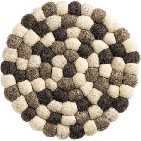 Pot de fleurs cache-pot rond pour plantes et fleurs coloris brun diamètre 20 cm - PANGIVO (1/5)