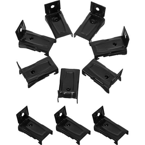 10-Piece Iron Curtain Rail Brackets, Precise Wall Mounting (1/5)