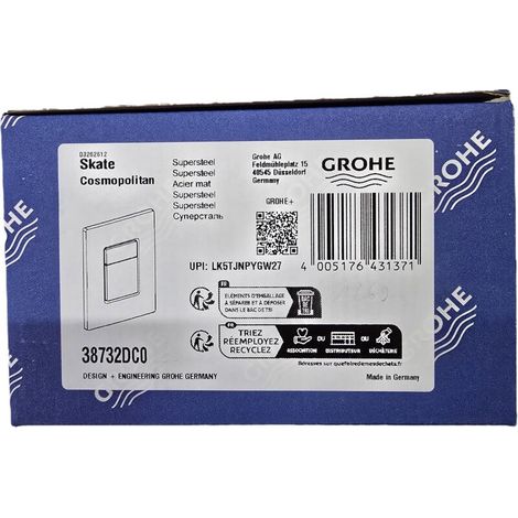 Grohe Skate Cosmopolitan - Betätigungsplatte, SuperSteel 38732DC0
