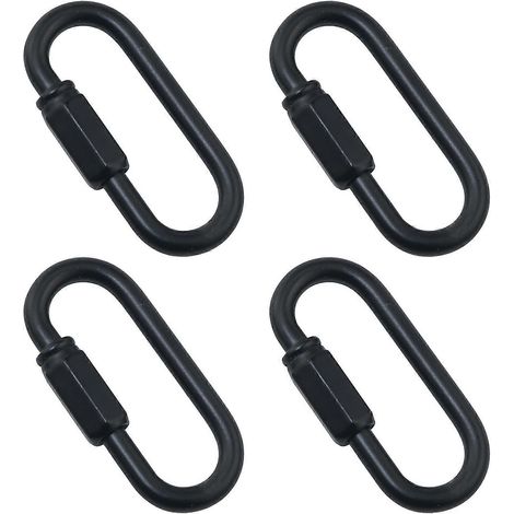 Set mit 4 schwarzen Kronleuchter-Aufhängeketten, M4-Klemmen aus Kohlenstoffstahl, korrosionsbeständig, hohe Tragfähigkeit. (1/5)