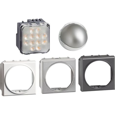 Bticino Axolute - Lampada spot orientabile 360° H4360 colori bianco, Tech, antracite - 2 moduli (1/2)