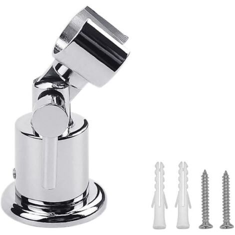 Support Pommeau de Douche en Métal,Support Douche à 180 Degrés,Fixation pommeau de douche,Accroche Pommeau de Douche Réglable,Support Douchette Mural à main avec Vis (1/5)
