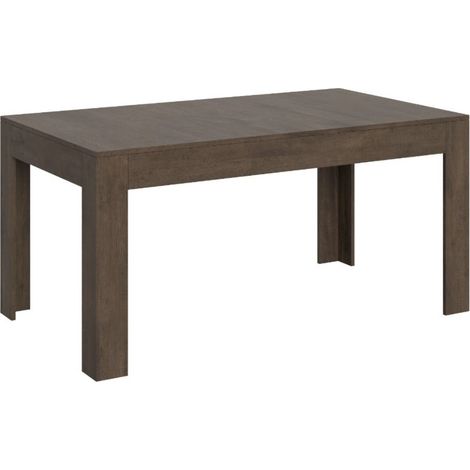 Table rectangulaire extensible 4 à 10 personnes 160 à 220 cm bois foncé Tipi (1/5)