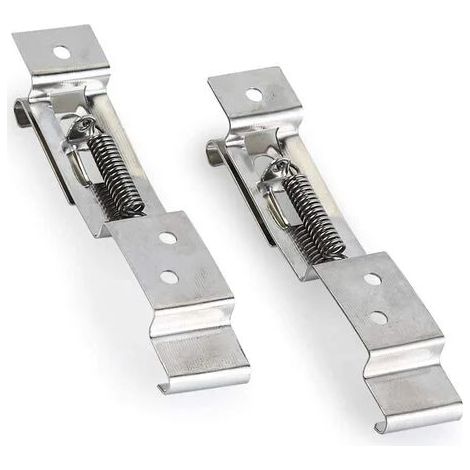 Support Pour Plaque D'immatriculation - Acier Inoxydable - À Ressort - Pour Remorque Camion Voiture - Lot De 2 (1/5)
