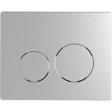 Placca di comando per WC a incasso SIAMP Ingenio a doppio volume, cromo opaco (1/2)