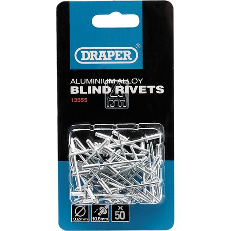 Draper 50-Pack 3.2mm x 10.8mm Blind Rivets for Fastening and Assembly (1/5)