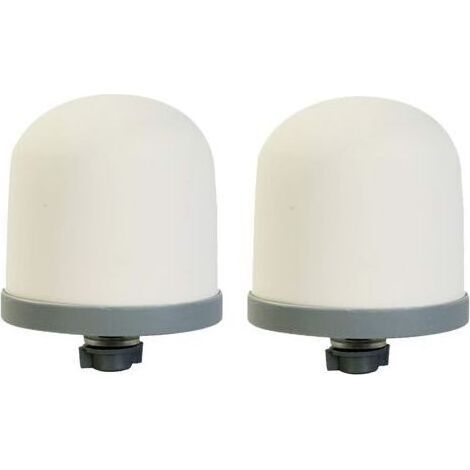 Lot de 2 filtres en céramique de rechange pour systèmes d'eau, filtre en céramique en forme de dôme Blanc (1/5)