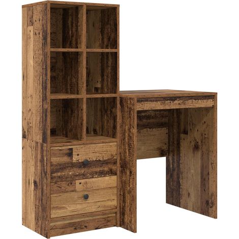 Maison Exclusive - Schreibtisch mit Schubladen mit Regal 2 pcs Al