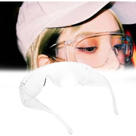 Lunettes de sécurité industrielles, pour le travail, pour le laboratoire, transparentes, polies, résistantes aux éclaboussures et aux chocs (1/5)