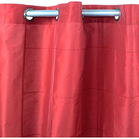 WILLIAM - Rideau en taffetas rouge 150x250 (1/4)